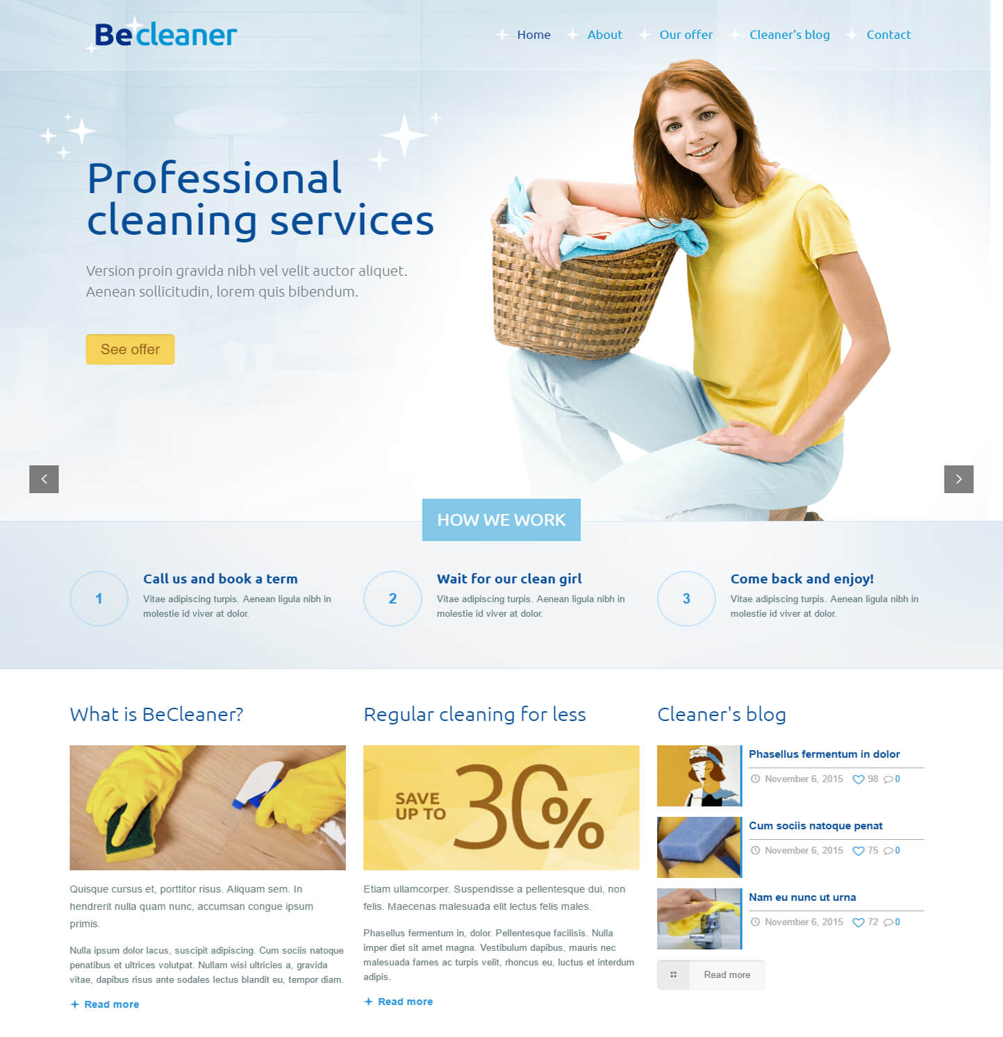 Cleaner HTML5 Template